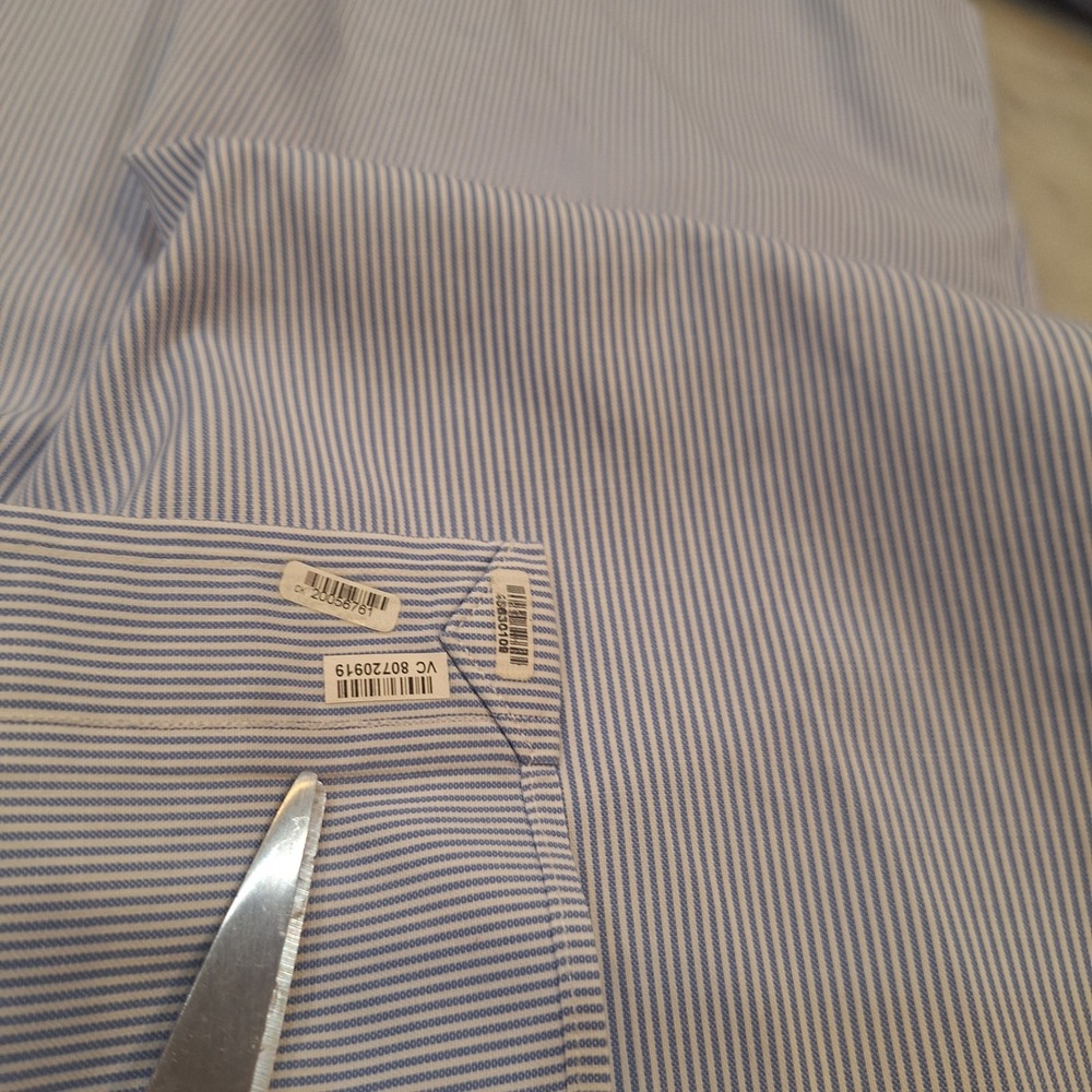 Polo Ralph Lauren Buttondown Shirt  XL Blue Striped Longsleeve Multi Color Logo - Picture 9 of 10
